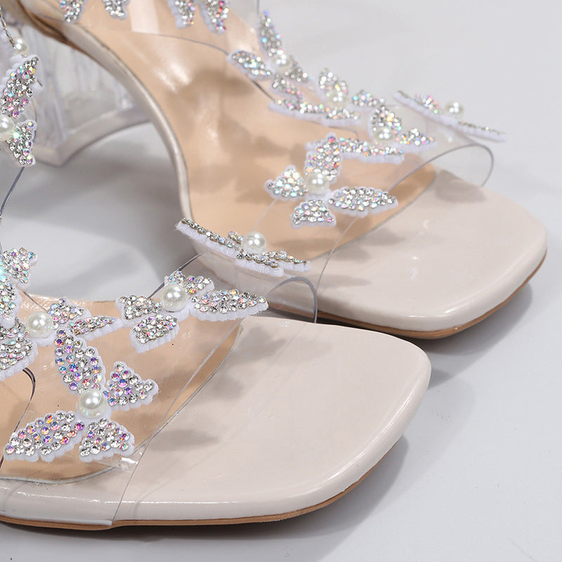 Casual Sandals with Butterfly Decoration