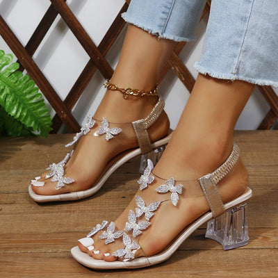 Casual Sandals with Butterfly Decoration