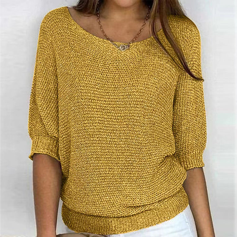 Casual Solid Color Sweater
