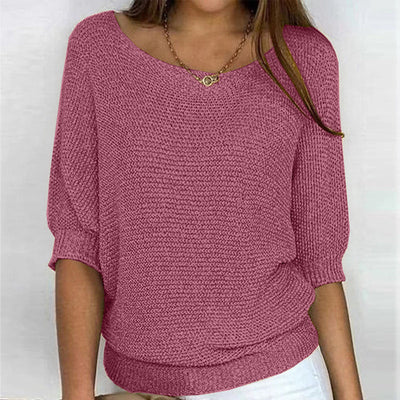 Casual Solid Color Sweater