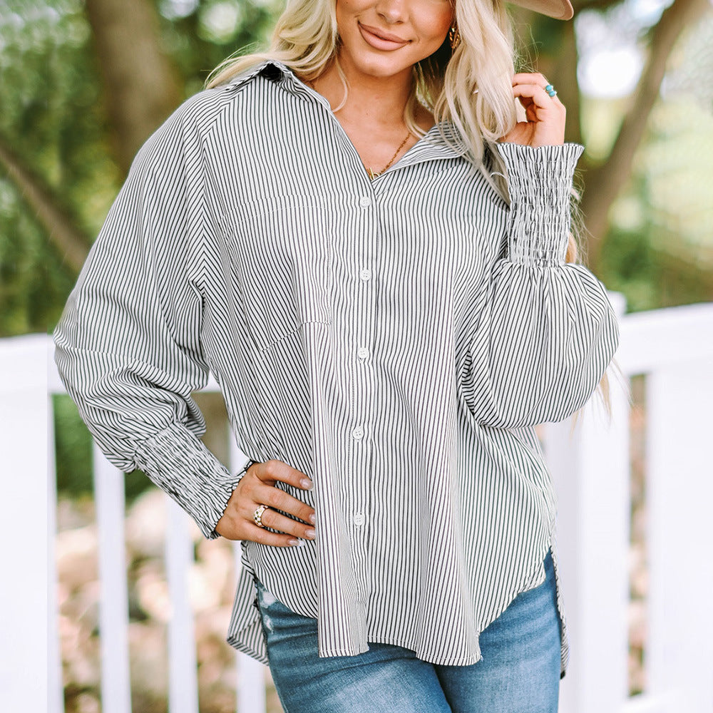 Quinlee | Stripe Relaxed Shirt
