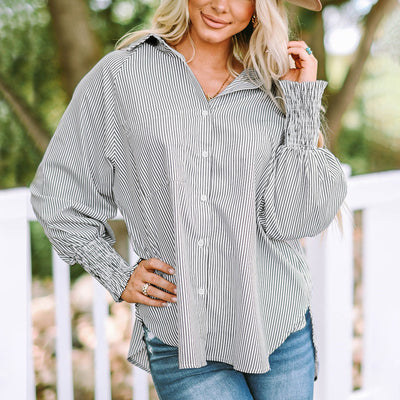 Quinlee | Stripe Relaxed Shirt