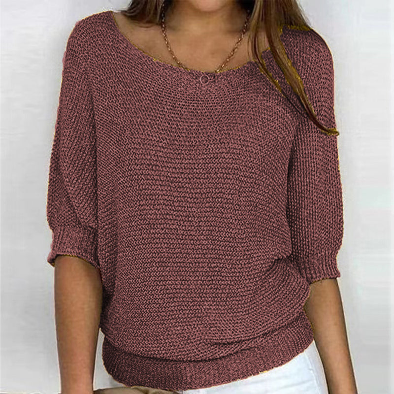 Casual Solid Color Sweater