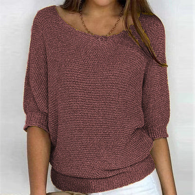 Casual Solid Color Sweater