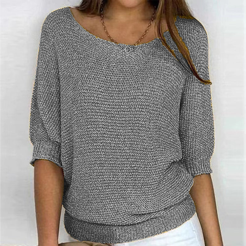 Casual Solid Color Sweater