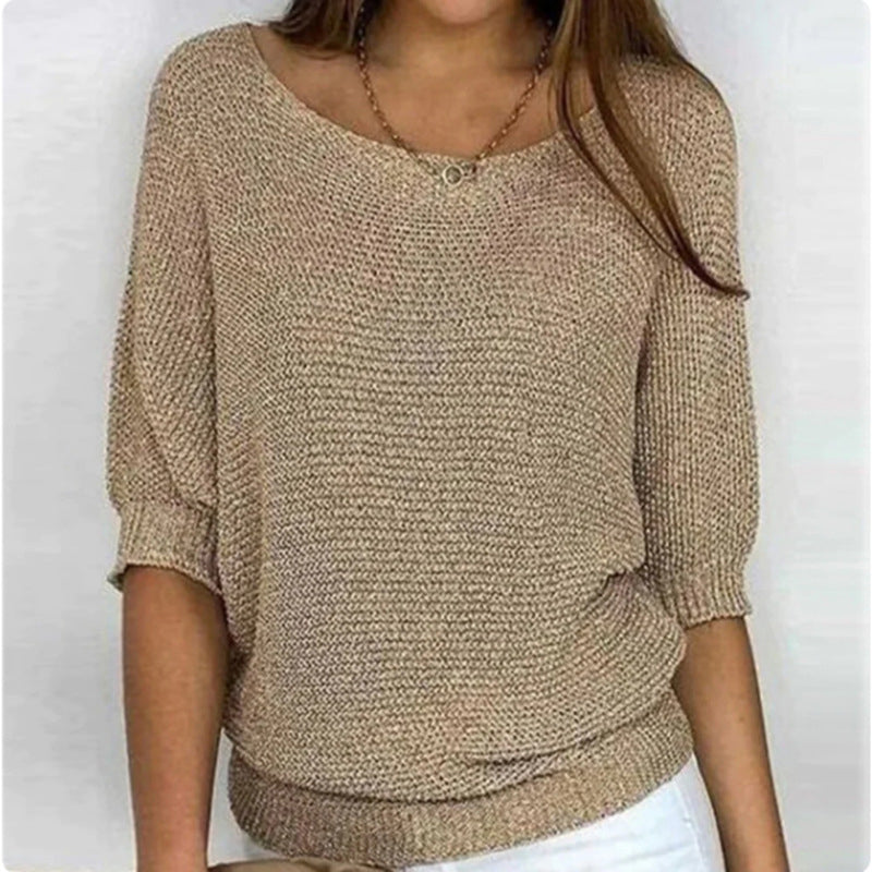 Casual Solid Color Sweater