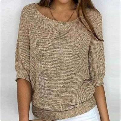 Casual Solid Color Sweater