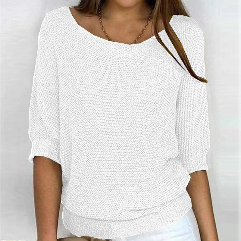 Casual Solid Color Sweater