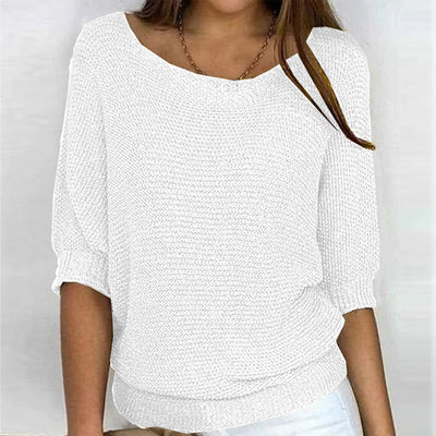 Casual Solid Color Sweater