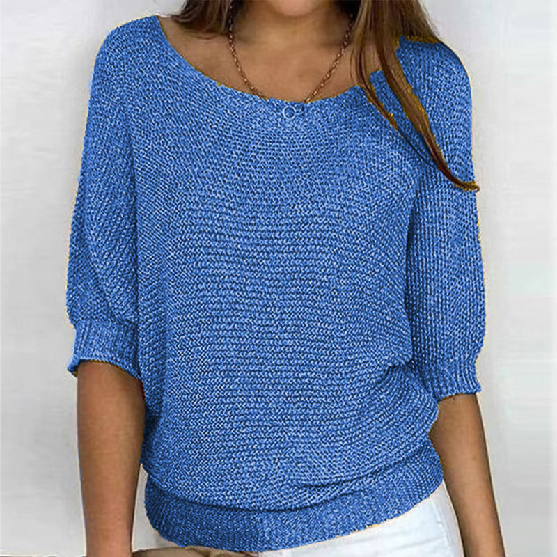 Casual Solid Color Sweater
