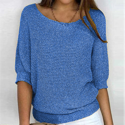 Casual Solid Color Sweater