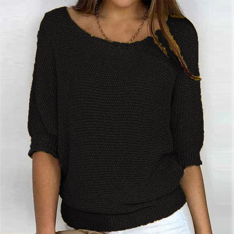 Casual Solid Color Sweater