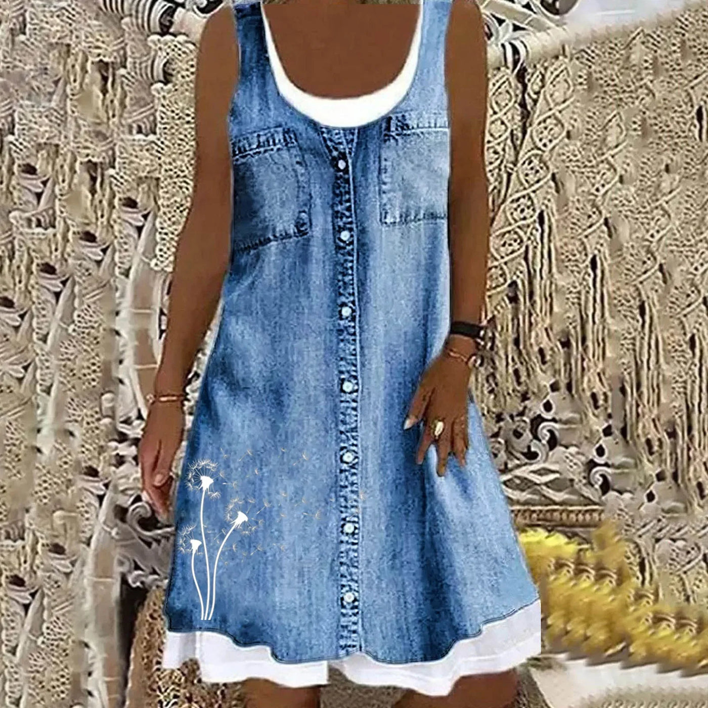 Soft and Elegant Denim Dress
