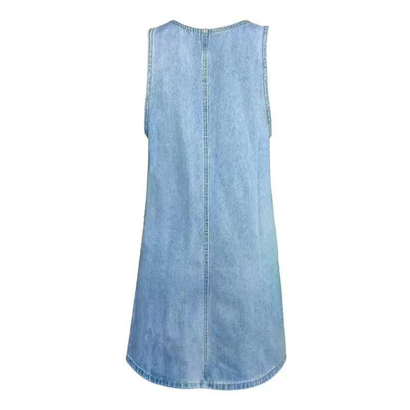 Practical and Light Denim Summer Dress