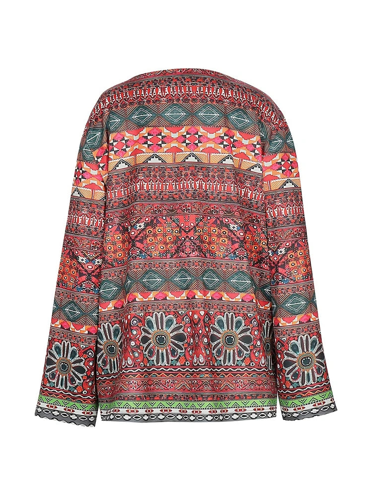 Bohemian Floral Print Jacket