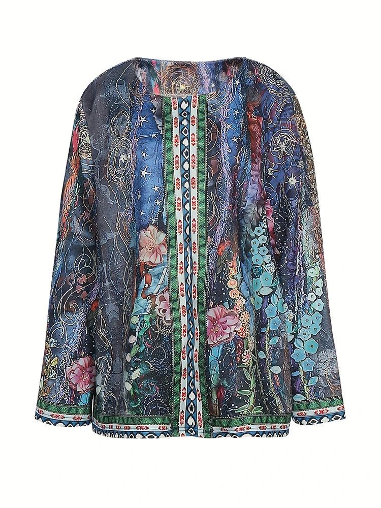 Bohemian Floral Print Jacket