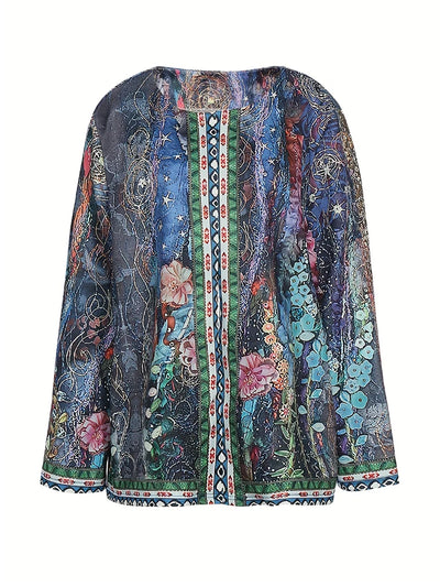 Bohemian Floral Print Jacket