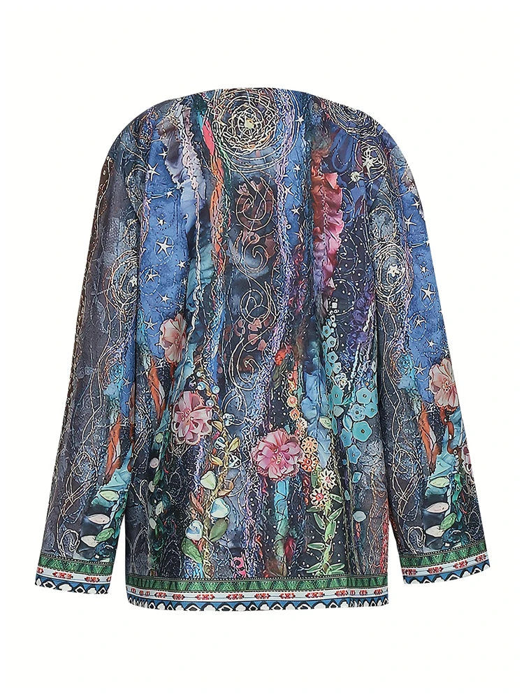 Bohemian Floral Print Jacket