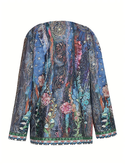 Bohemian Floral Print Jacket