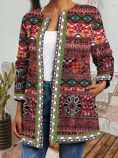 Bohemian Floral Print Jacket