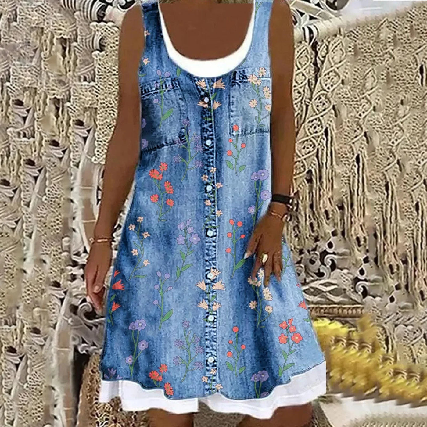 Soft and Elegant Denim Dress