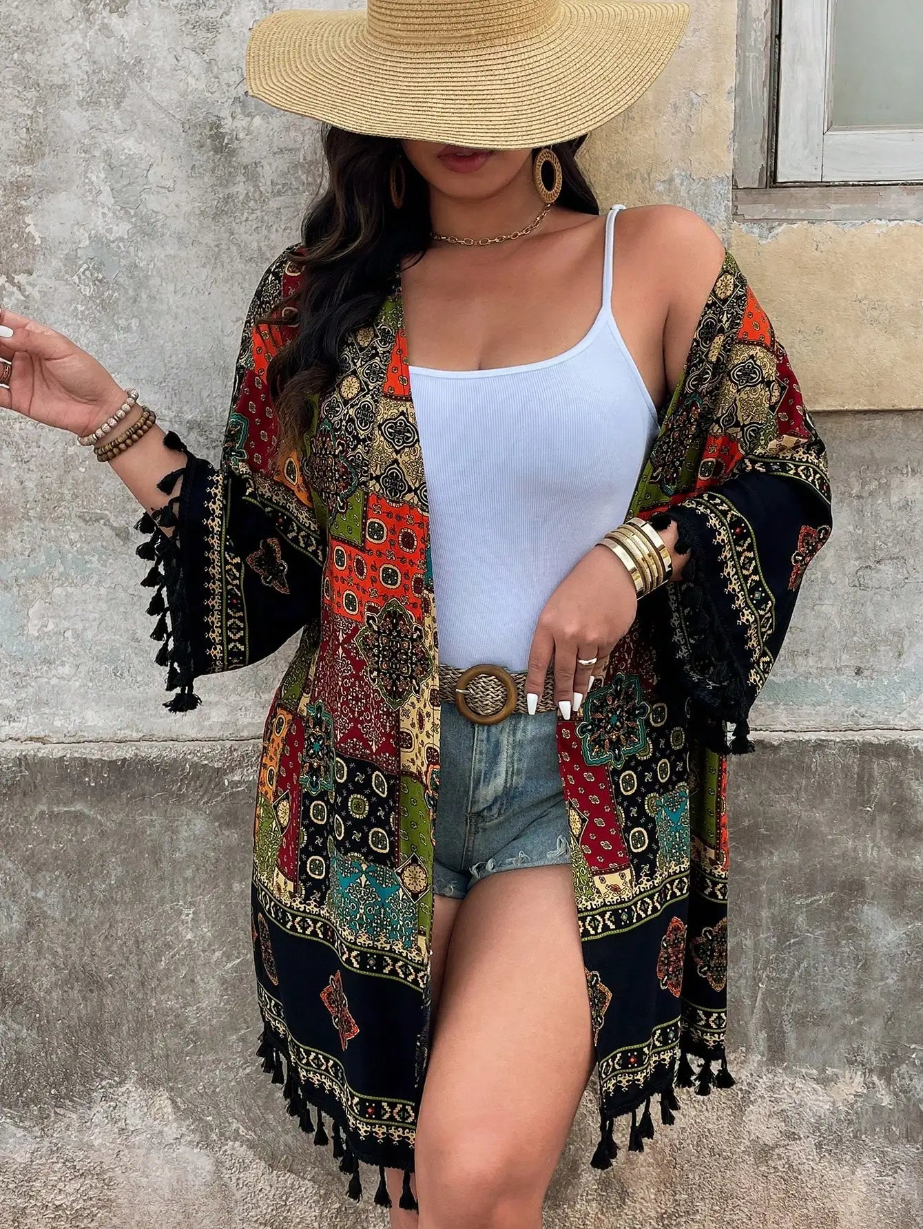 Bohemian Tassel Kimono