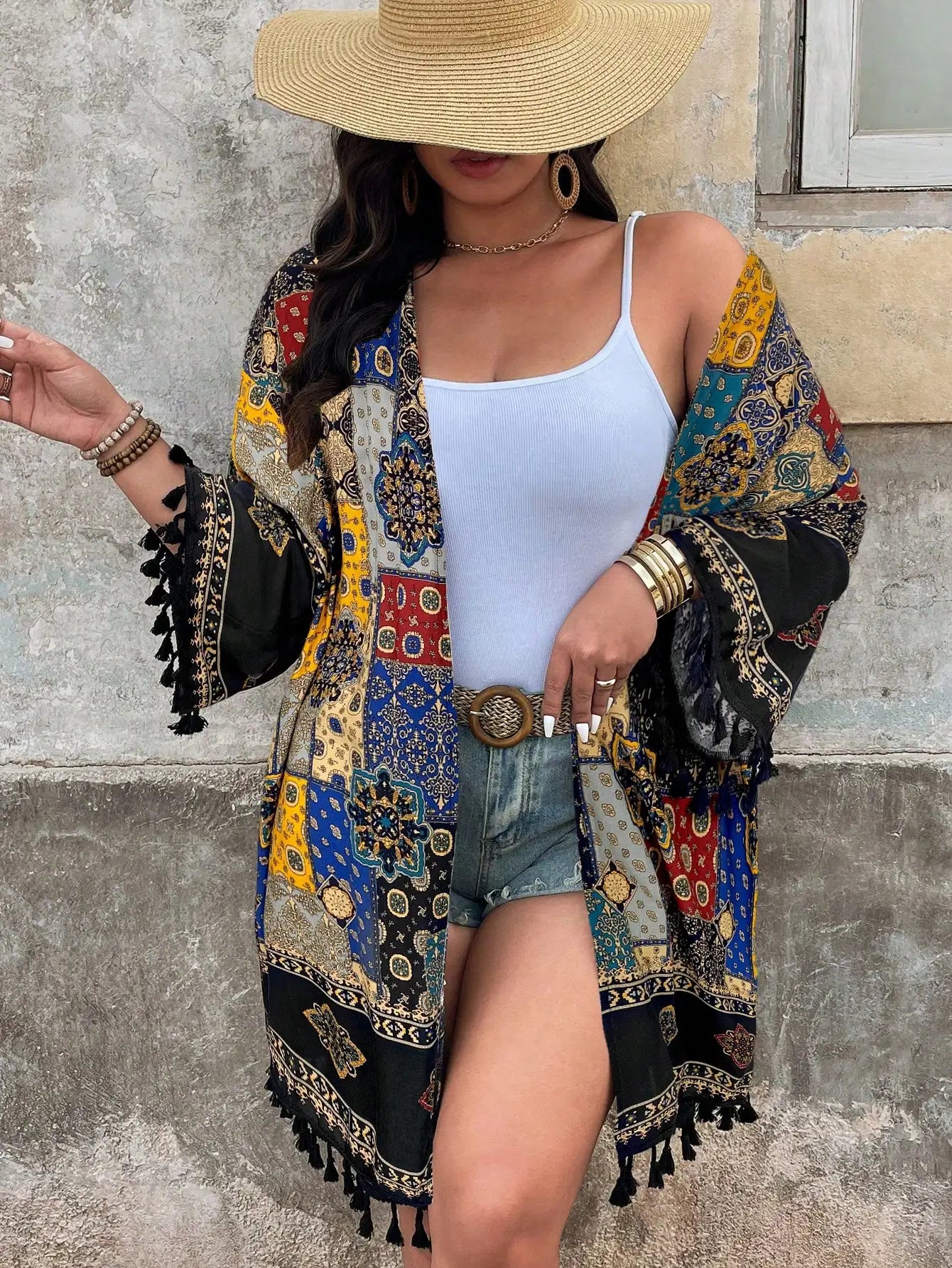Bohemian Tassel Kimono
