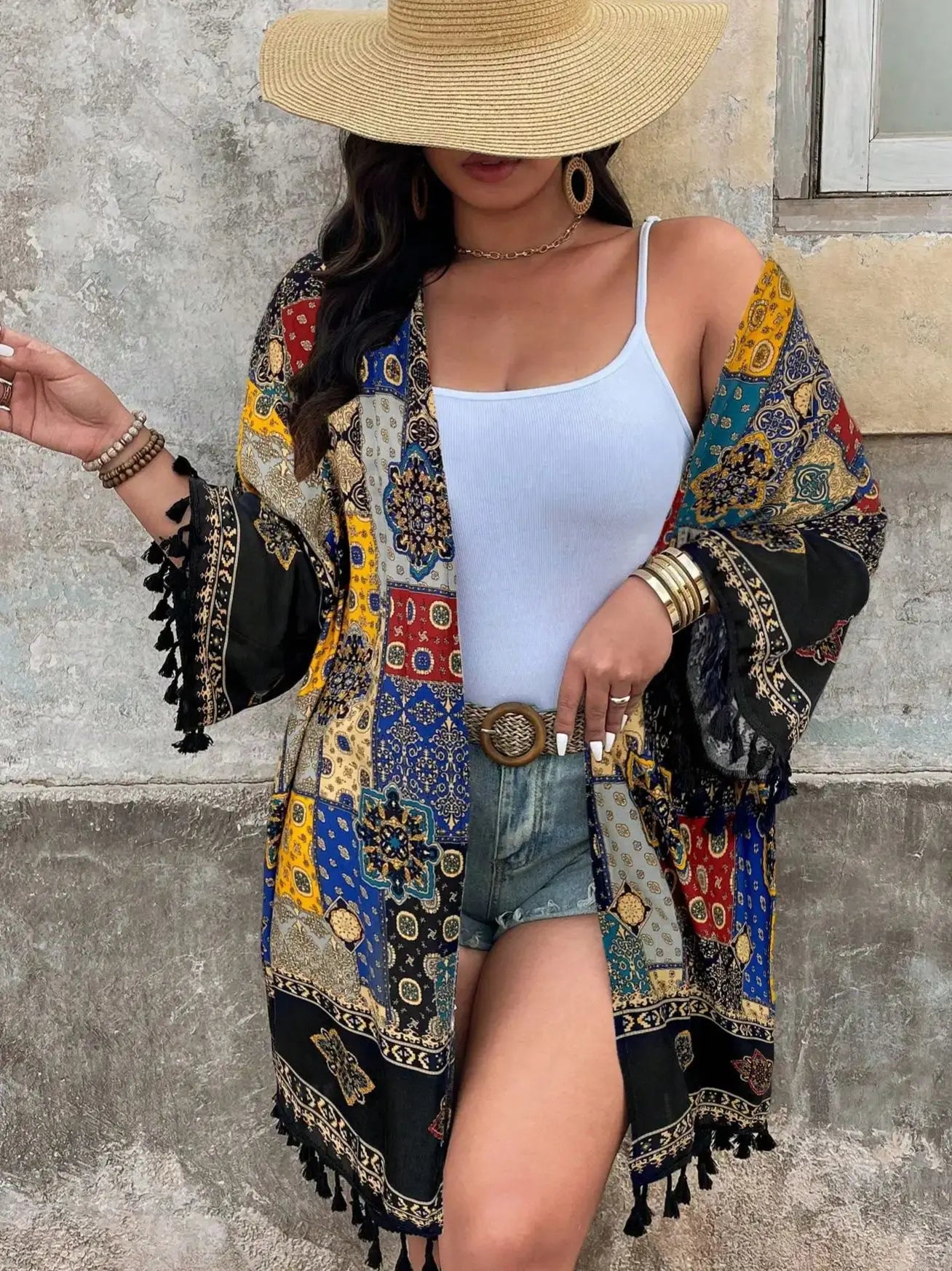Bohemian Tassel Kimono