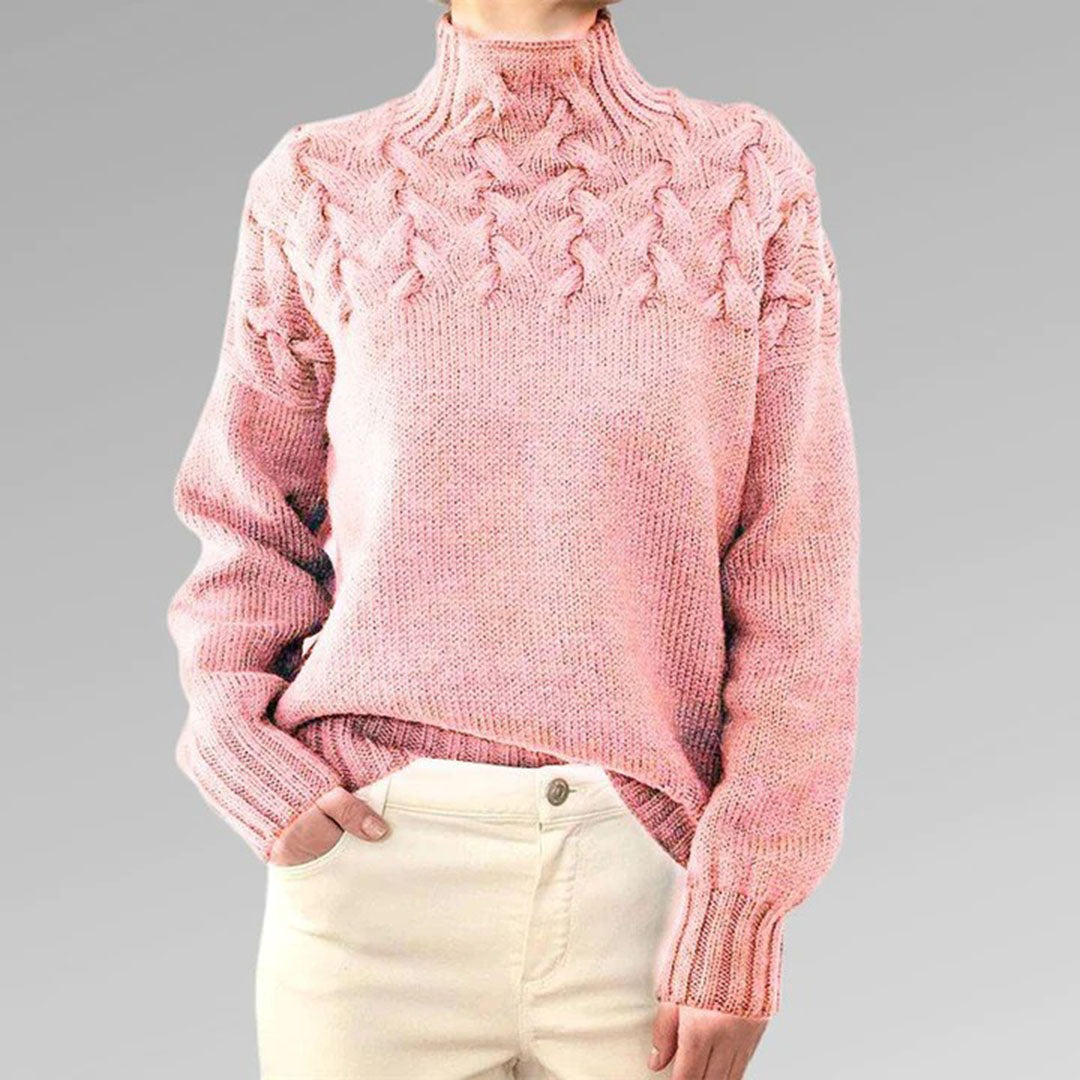 The Betty Sweater™ | Blush Cable Knit