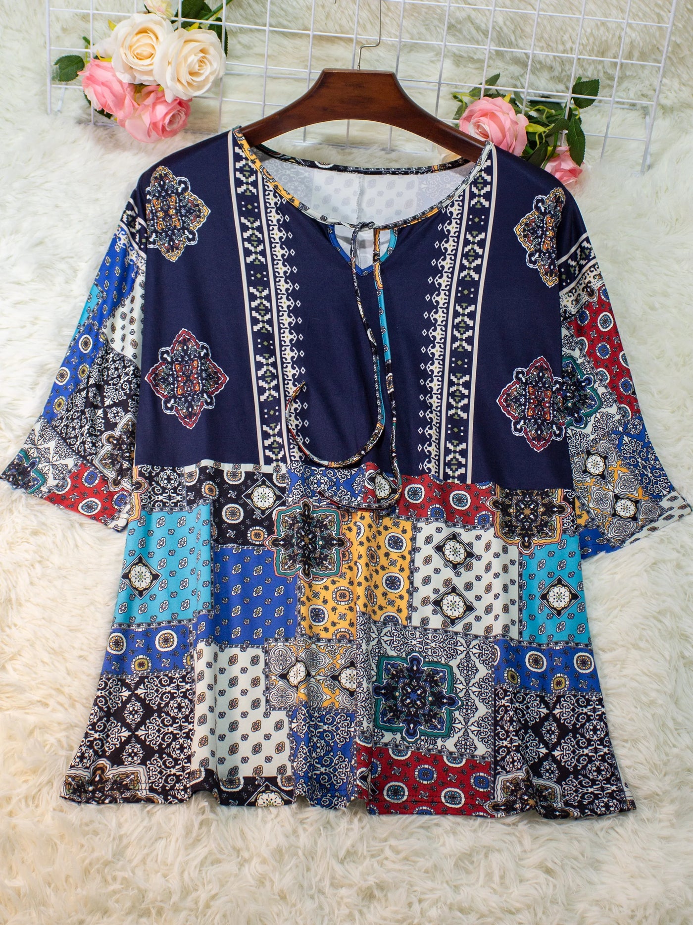 Bohemian Patchwork Blouse