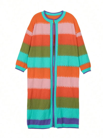 Color Block Knit Cardigan