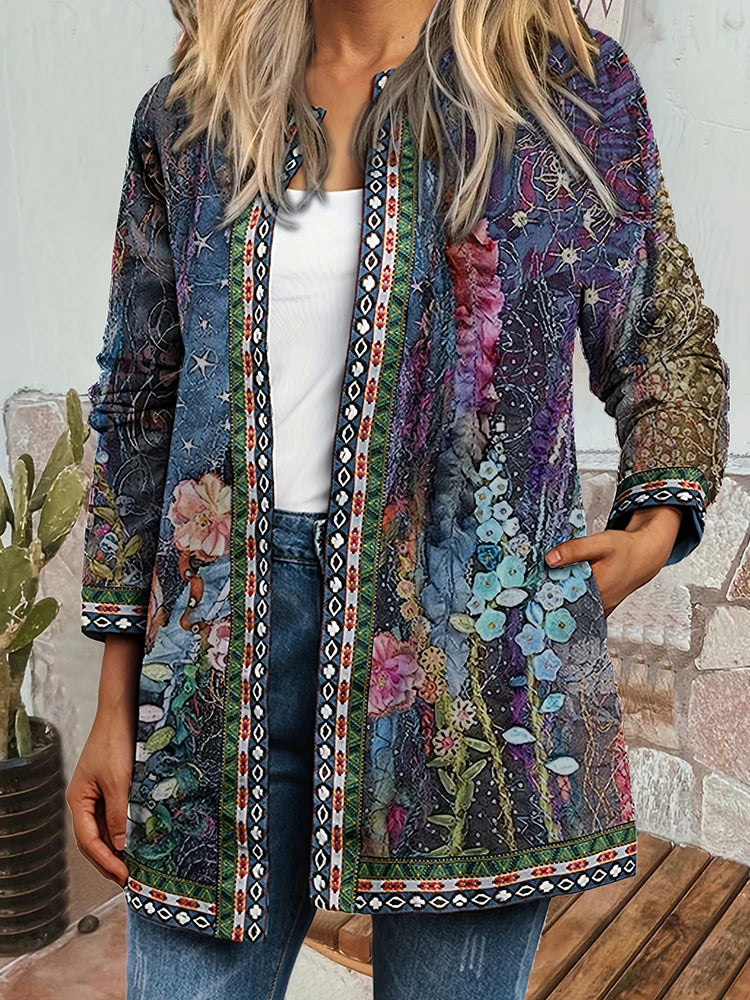 Bohemian Floral Print Jacket
