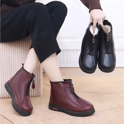 Warm Woolen Lined Snow Boots Soft Bottom Anti-Slip Winter Shoes