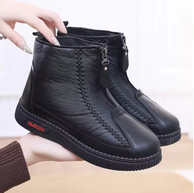 Warm Woolen Lined Snow Boots Soft Bottom Anti-Slip Winter Shoes