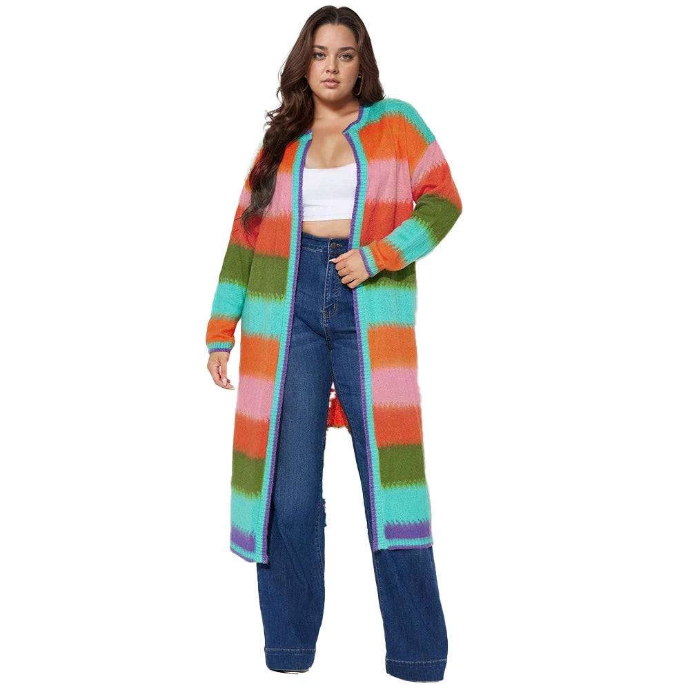 Color Block Knit Cardigan