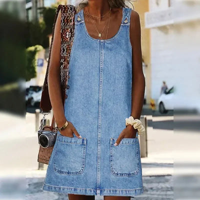 Practical and Light Denim Summer Dress