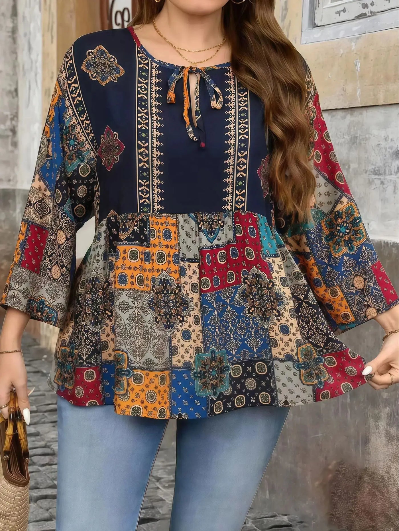 Bohemian Patchwork Blouse