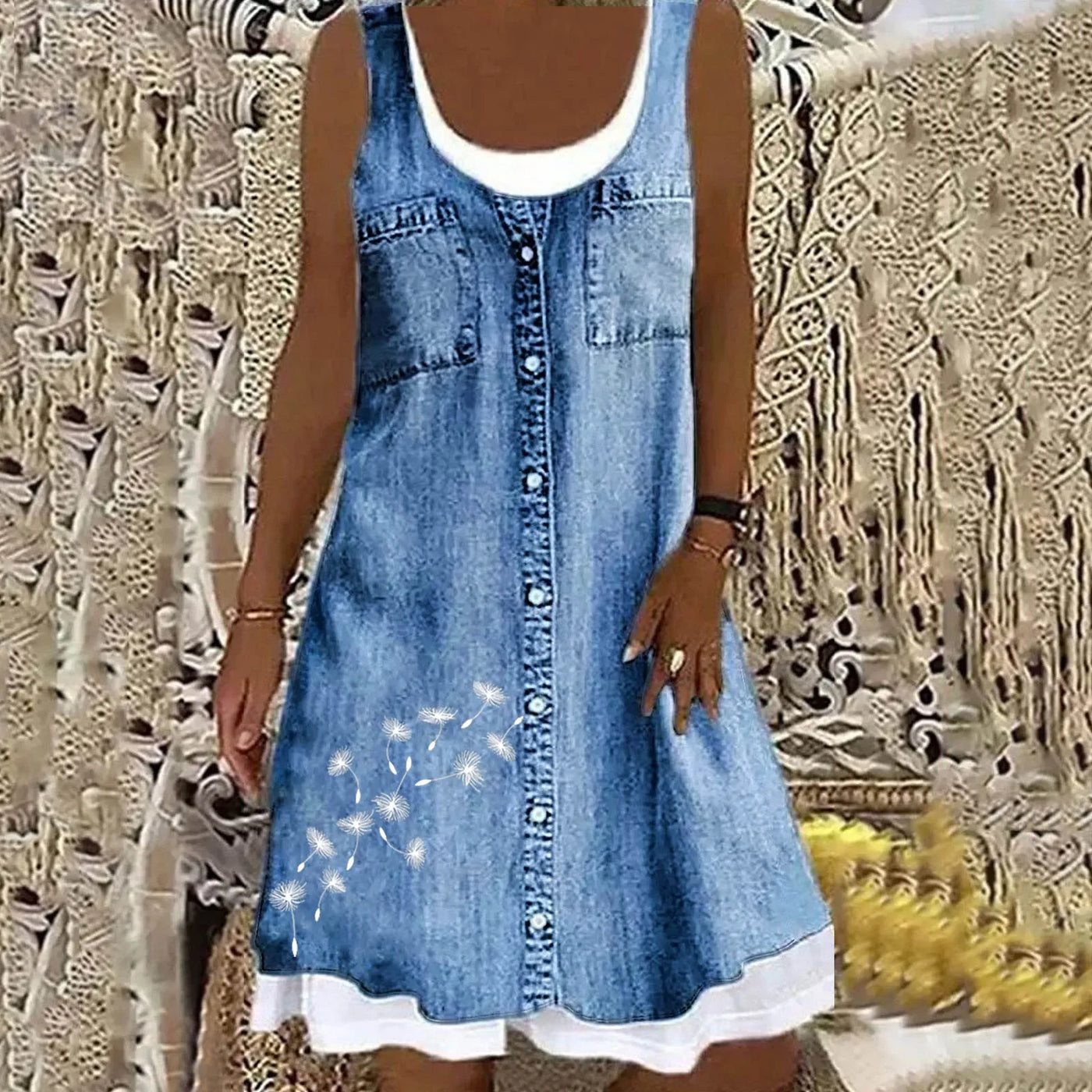 Soft and Elegant Denim Dress