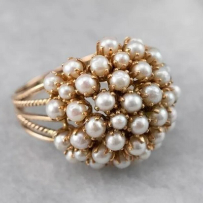 Bush | Inlaid Pearls Ring