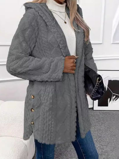 LAURA HOODED CARDIGAN JACKET