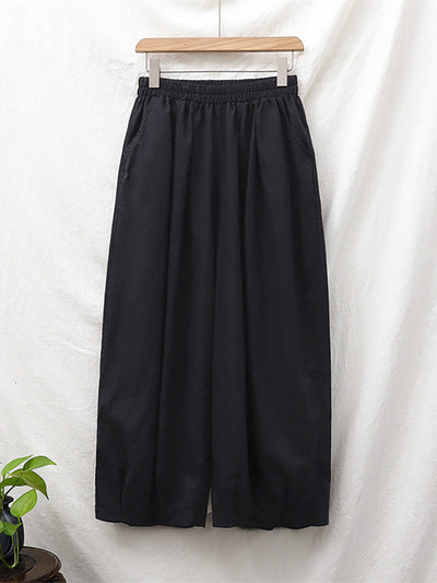 Plus Size Women’s Cotton Linen Pocket Casual Lantern Pants