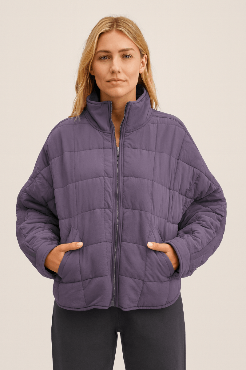 APRIL | LIGHTWEIGHT COMPACT ZIP PUFFER JACKET