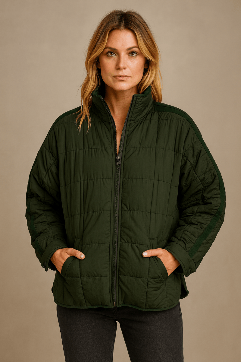 APRIL | LIGHTWEIGHT COMPACT ZIP PUFFER JACKET