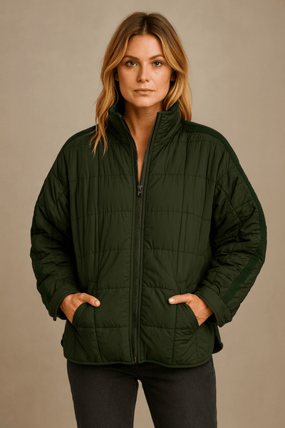 APRIL | LIGHTWEIGHT COMPACT ZIP PUFFER JACKET