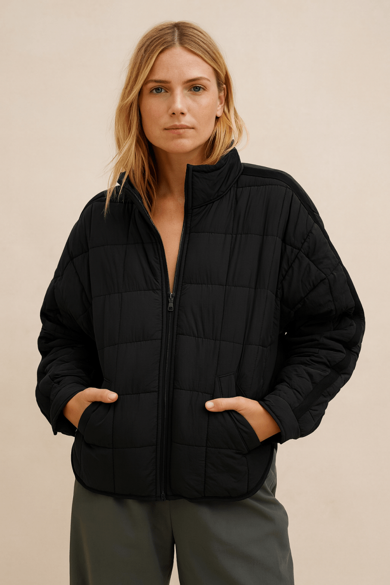 APRIL | LIGHTWEIGHT COMPACT ZIP PUFFER JACKET