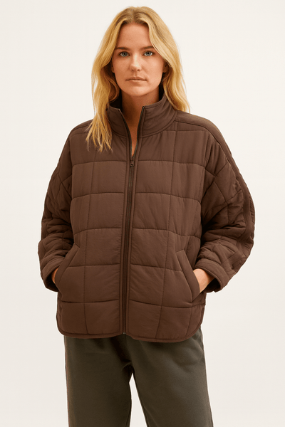 APRIL | LIGHTWEIGHT COMPACT ZIP PUFFER JACKET