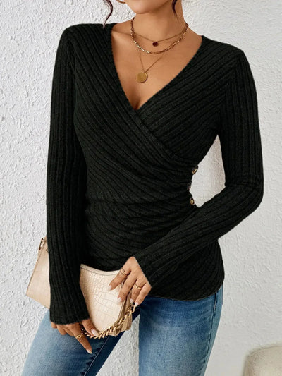 AURORA | Long-sleeve top with slimming effect