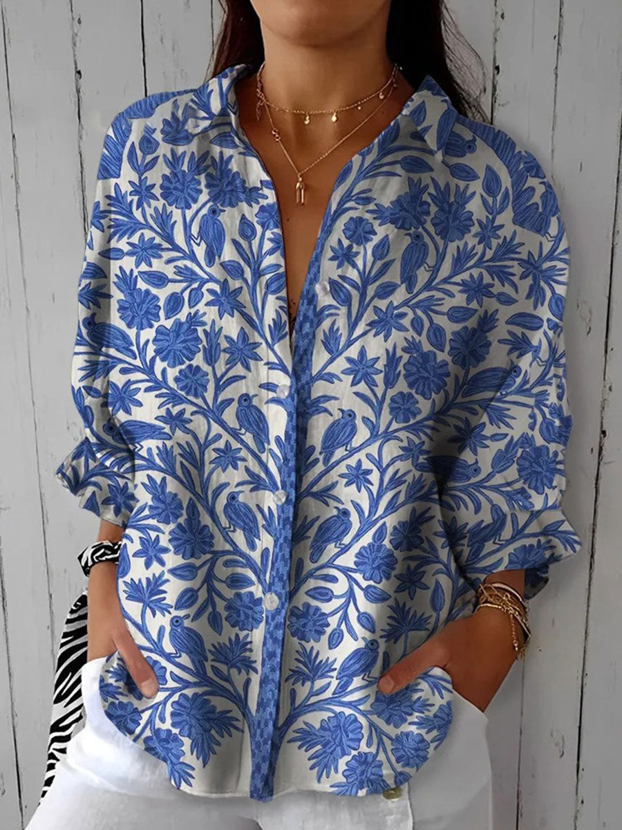 Isabelle | Blue Garden Blouse