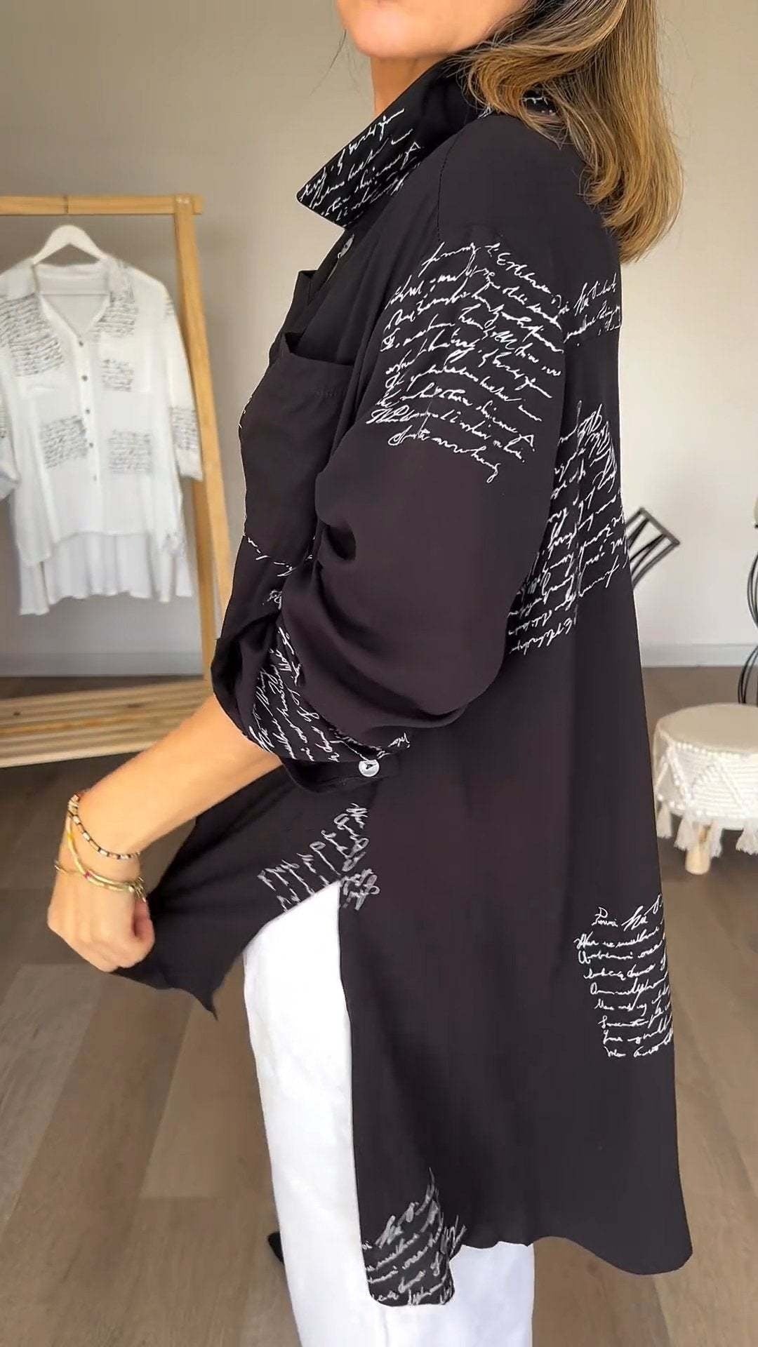 Zoey | Handwritten Button-Up Shirt