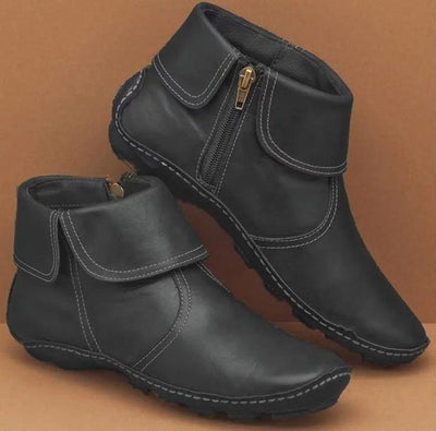 Sophia | Soft Lane Waterproof Leather Ankle Boots